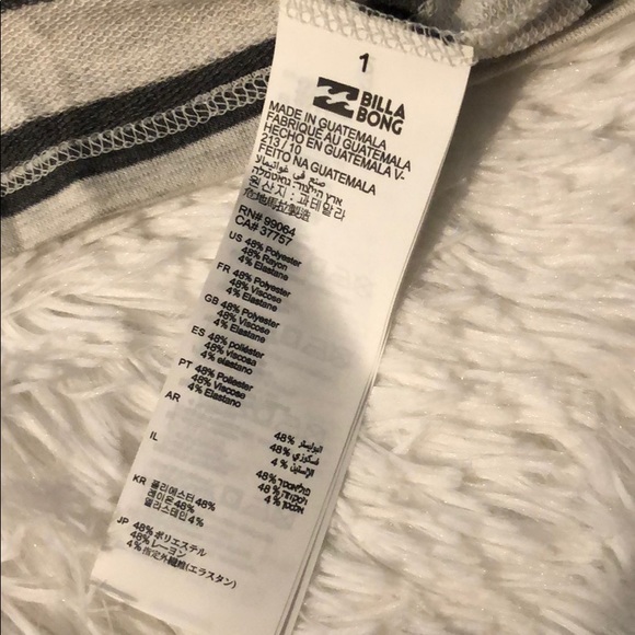 SOLD!Billabong NWT striped long sleeve shirt dress - Picture 7 of 8